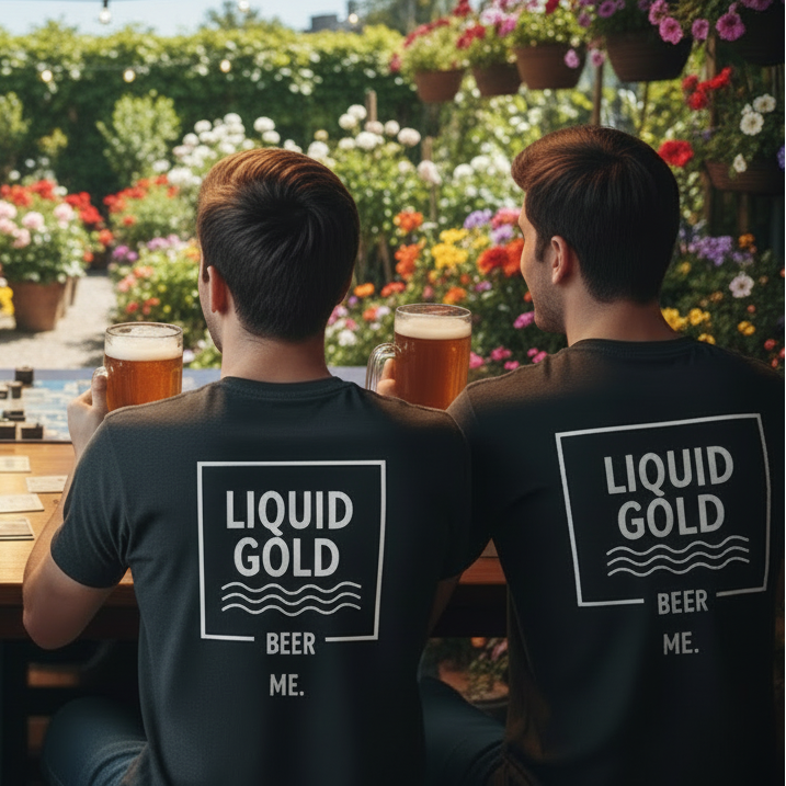 Bild quadratisch, Rückenprint: modern im bezug auf bier